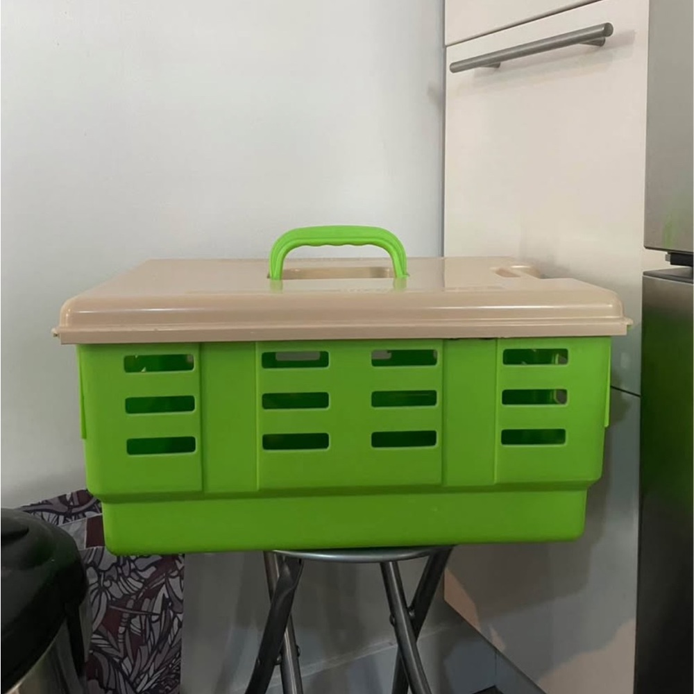 ❌SOLD❌ Catit Green & Tan Small Pet Travel Carrier (rabbit, rodents, bird) - Picture 2 of 8